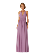 LANICO Halter Neckline Ruched Details Full length dress Bridesmaid Dress Evening Dress - LN2053