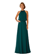 LANICO High Neckline With  Flower Details Full Length Dress Bridesmaid Dress Evening Dress - LN2059