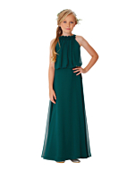LANICO KID/JUNIOR High neck With Flower Details Full Length Dress Bridesmaid Dress Evening Dress - LN2059JN