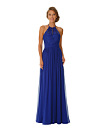 LANICO high neck With  Flower Pattern Lace top Full Length Dress Bridesmaid Dress - LN2060