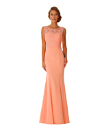 LANICO Scoop Neckline With Flower Pattern Lace Trumpet Mermaid skirt line for Adult Bridesmaids - LN2061