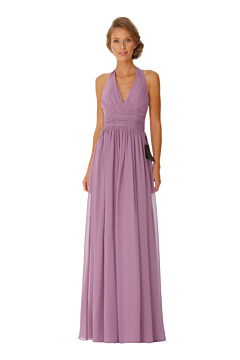 LANICO Halter Neckline Ruched Details Full length dress Bridesmaid Dress Evening Dress - LN2053