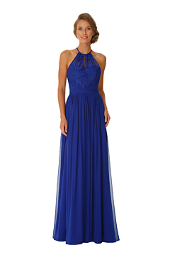 LANICO high neck With  Flower Pattern Lace top Full Length Dress Bridesmaid Dress - LN2060