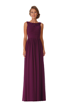 LANICO Scoop Neckline with lace top Full Length Dress Bridesmaid Dress Evening Dress - LN2064
