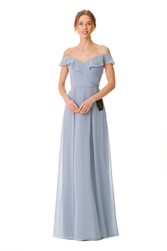 LANICO off shoulder chiffon frill bridesmaid dress - LN2078