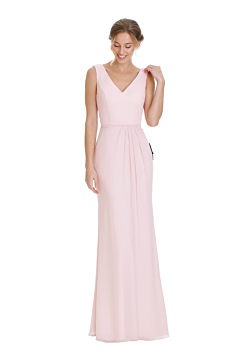 LANICO V neckline with cowl back with slight ruching at the front bridesmaid dress - LN2085