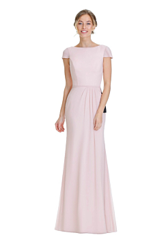 LANICO Halterneck with low V back with slight ruching at the front bridesmaid dress - LN2086