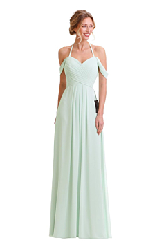 LANICO Sweetheart neckline pleated Bridesmaid dress with tie up halter neck back- LN2095