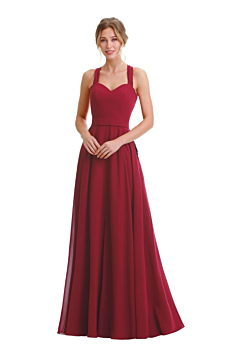 LANICO Sweetheart neckline Bridesmaid dress with Multiple tie up straps with a split - LN2102